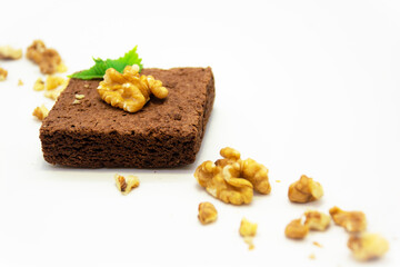Brownie and walnuts