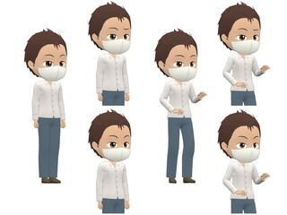 Obraz premium [Surprise A] African American Man shirts short hair oblique angle