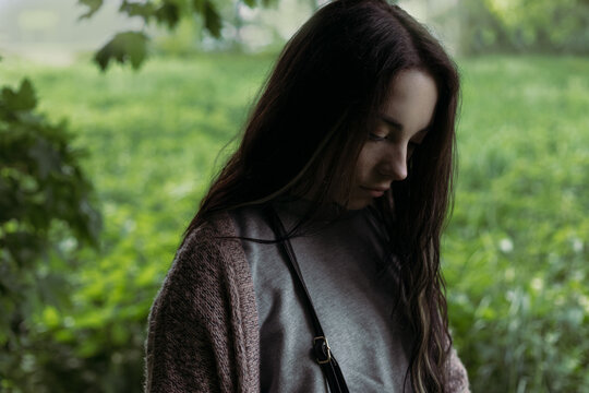 portrait of a sad girl