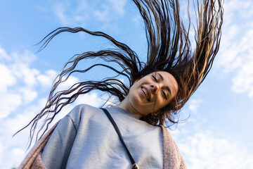 hair flowing beautifully