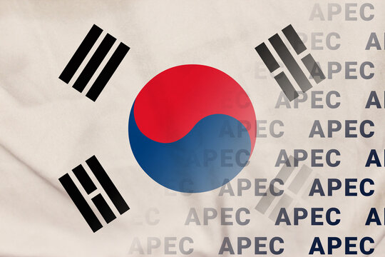 South Korea flag APEC banner union