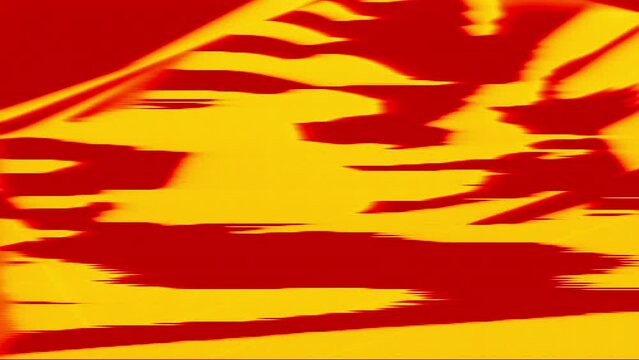 Abstract Background Loop Analog Yellow Red Strobo Feed Glitch 6