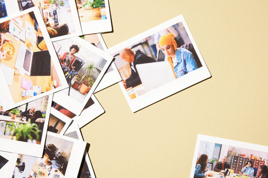 Instant photos of office life