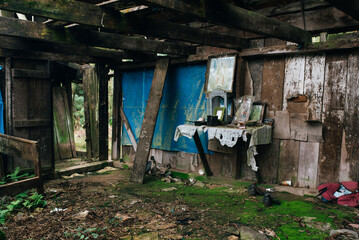 Remains of an abandoned house in Mexico
