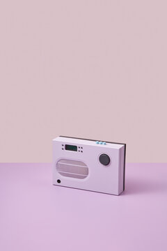 Pink trendy retro radio