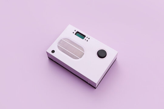 Trendy lilac retro radio