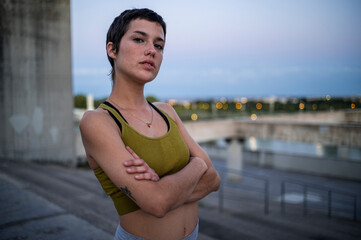 Sportswoman with proud attitude