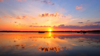 Reflection on Tichigan Lake Wisconsin 