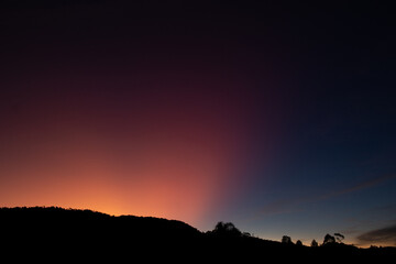 sunset over the mountains
