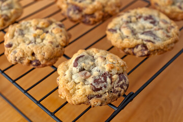 Chocolate Chip Cookies on Cooling Rack