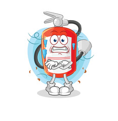 extinguisher cold illustration. character vector