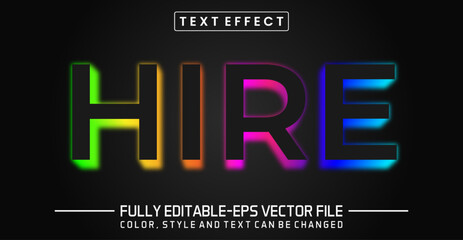 Hire Modern Neon bright text effect Full editable text