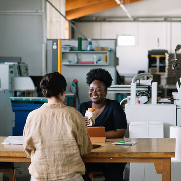 Women at Work on Lunch Break