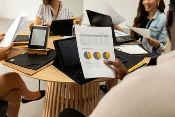 Casual business marketing meeting