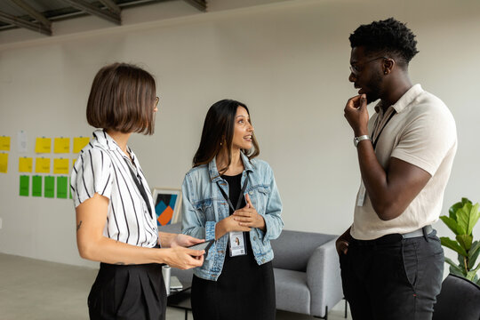 Business workgroup casual meeting