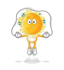 Fototapeta premium sun jump rope exercise. character vector