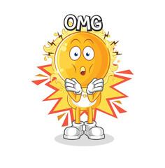 sun Oh my God vector. cartoon character