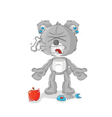 koala burp mascot. cartoon vector