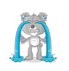 koala crying illustration. character vector