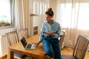 Woman Browsing Her Social Media