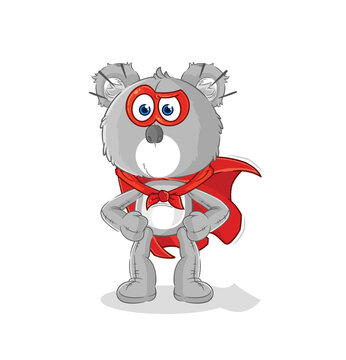 koala heroes vector. cartoon character