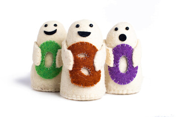 Ghost family dolls with letters boo
