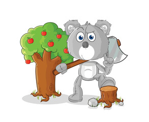 koala Carpenter illustration. character vector
