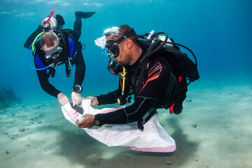 Teamwork at Cleaning the Ocean