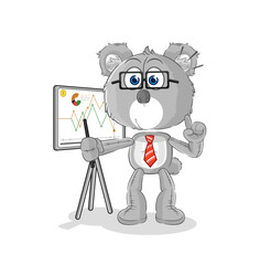 koala marketing character. cartoon mascot vector