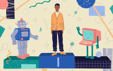 Employee value illustration concept