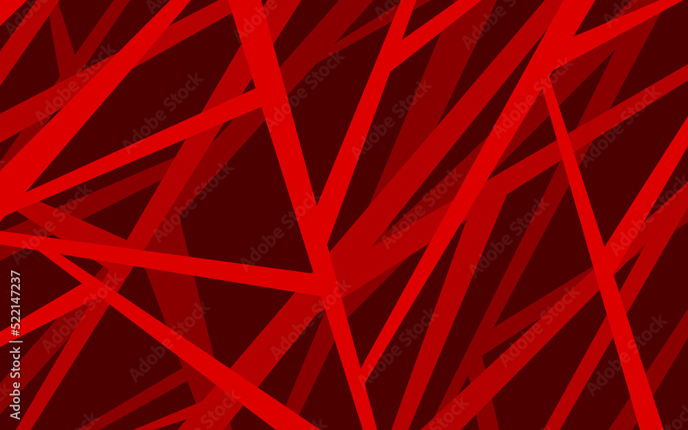 Poster abstract red background with overlapping geometric lines pattern