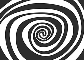 Abstract black and white background with swirl line pattern