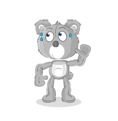 koala eavesdropping vector. cartoon character