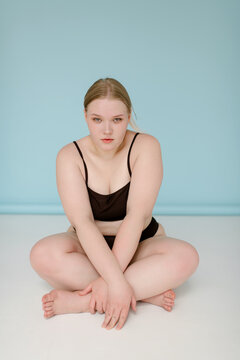Plus Size Woman Studio Portrait