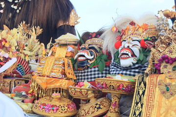 Balinese traditional dance masks 
