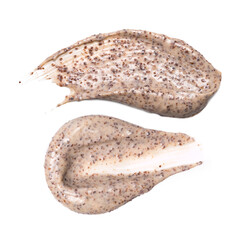 Scrub sample isolated on white background. Set of scrub smudges.