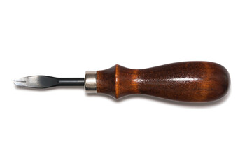Leather craft tool isolated on white background.