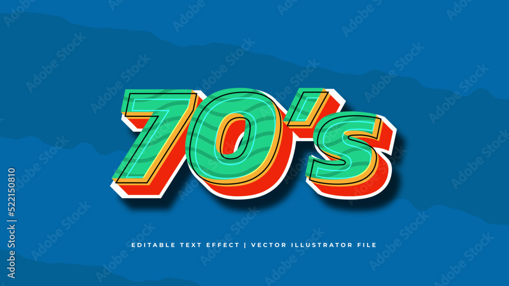 Poster retro classic editable text effect concept