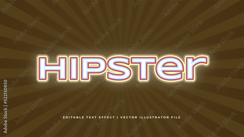 Poster retro classic editable text effect concept