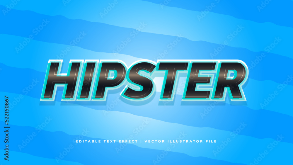 Poster retro classic editable text effect concept