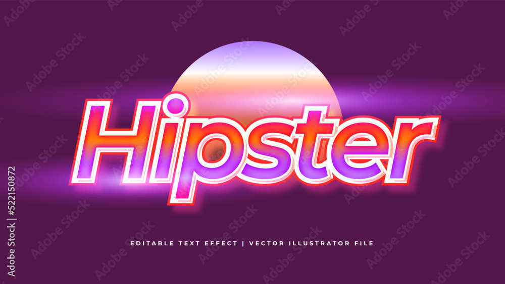 Poster retro classic editable text effect concept
