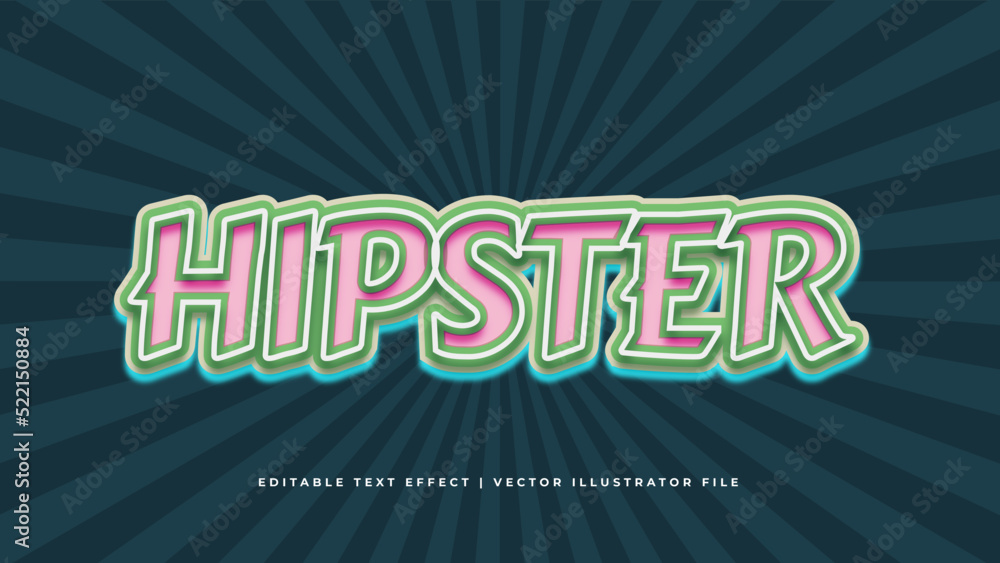 Poster retro classic editable text effect concept