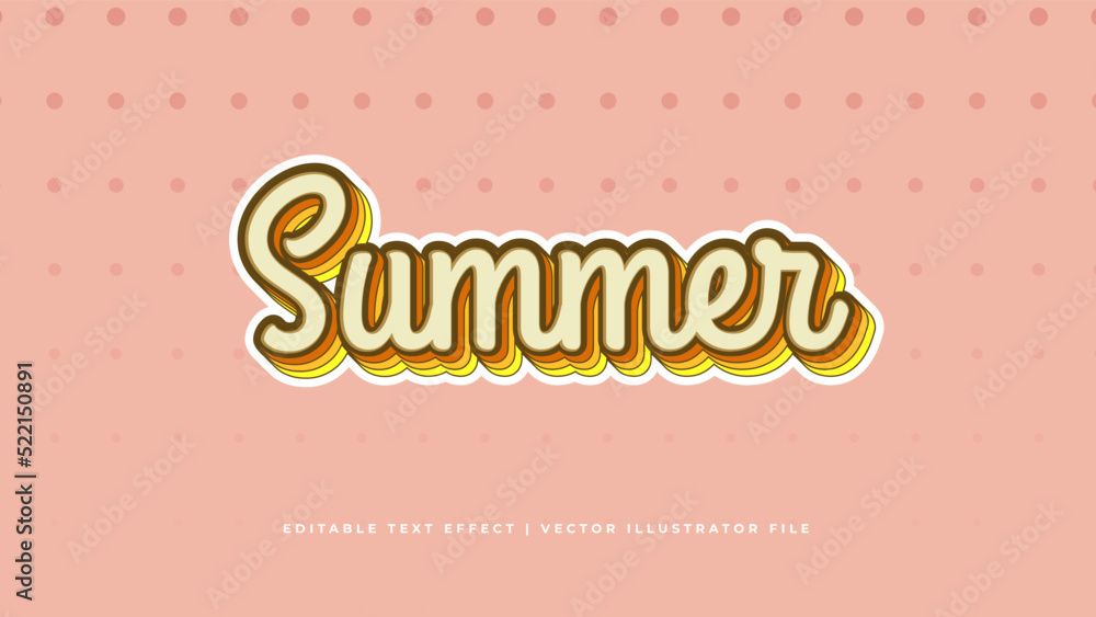 Poster retro classic editable text effect concept