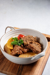 Bistik Daging, traditional beef steak from Central Java, Indonesia. 