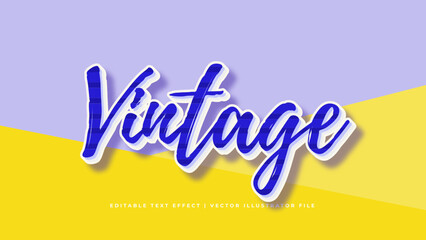 Retro Classic Editable text effect concept