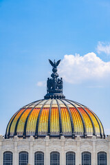 The Palace of Fine Arts also know as "Palacio de Bellas Artes" is a prominent cultural center in Mexico City, was built for Centennial of the War of Independence in 1910.