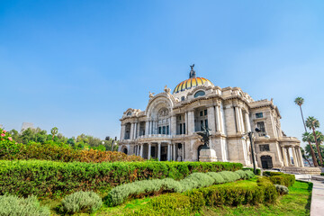 The Palace of Fine Arts also know as "Palacio de Bellas Artes" is a prominent cultural center in Mexico City, was built for Centennial of the War of Independence in 1910.