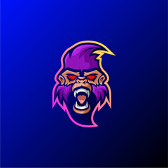 This is an illustration of the brave kingkong head logo that is suitable for your team