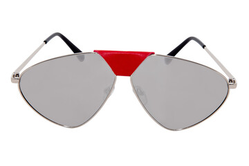 Unisex Retro Punk Metal Polarized sunglasses grey lens front view