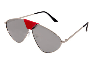 Unisex Retro Punk Metal Polarized sunglasses grey lens top front view